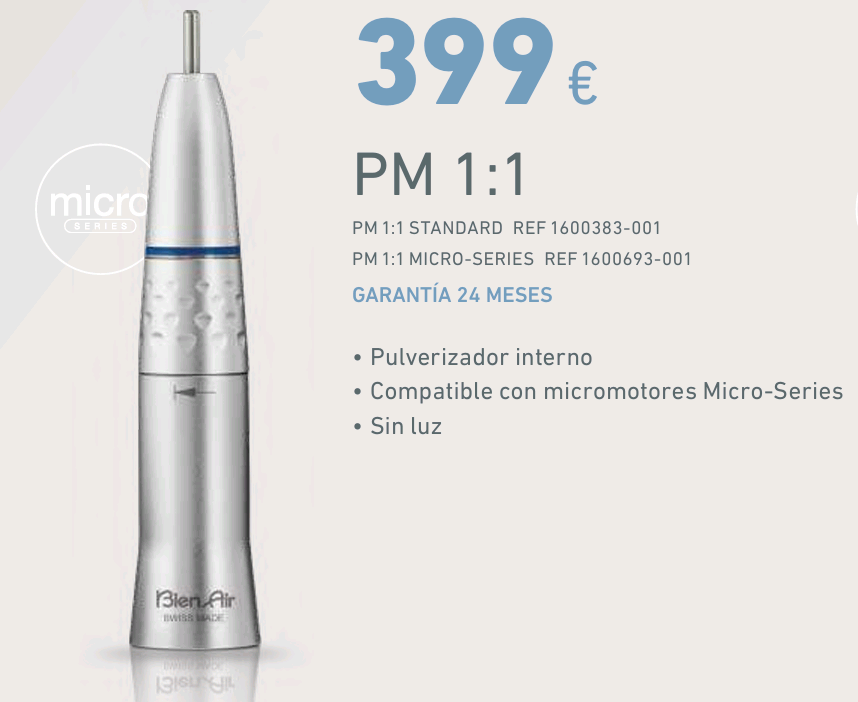 Pieza de mano Bien Air 1600383-001