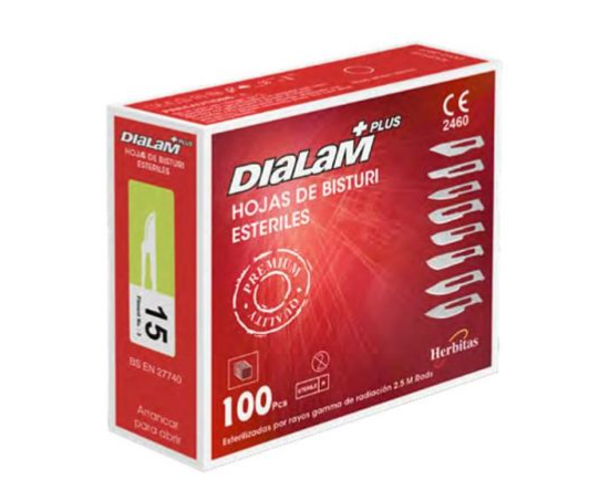 Hojas de Bisturí Estériles Dialam + Plus