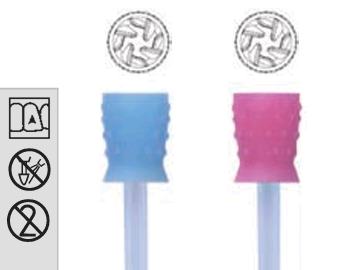 Prophylaxis Cups with nubs - pulidores con mango de plástico y tapa de protección
