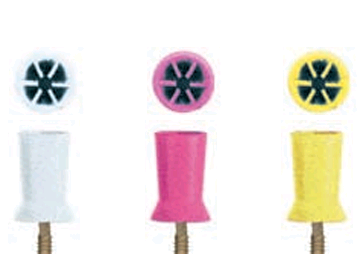 Screw-In Prophylaxis Cups - pulidores con rosca y protección contra salpicaduras