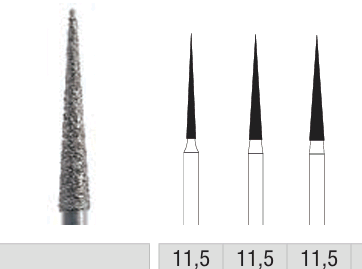 Diamante 859L - fresa para puntos de contacto
