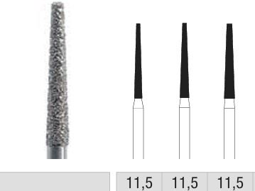Diamante 848L (cono, punta plana, largo) 11,5 mm
