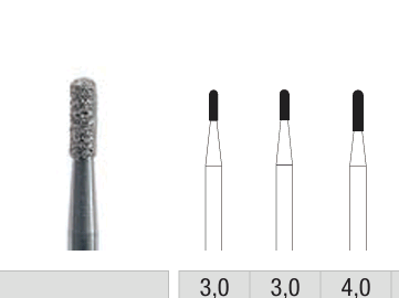 Diamante 838 (cilindro, canto redondeado) 3 y 4 mm