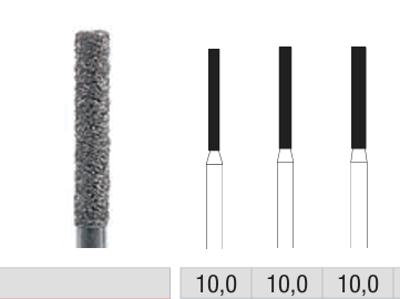 Diamante 837L (cilindro, largo) 10,0 mm