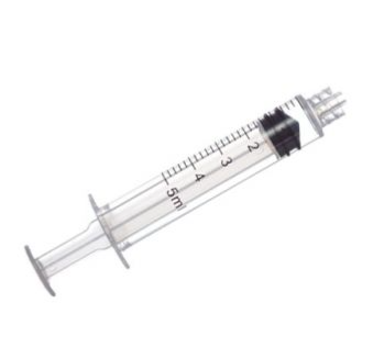 Jeringa 3 cuerpos Luer-Lock 5 ml